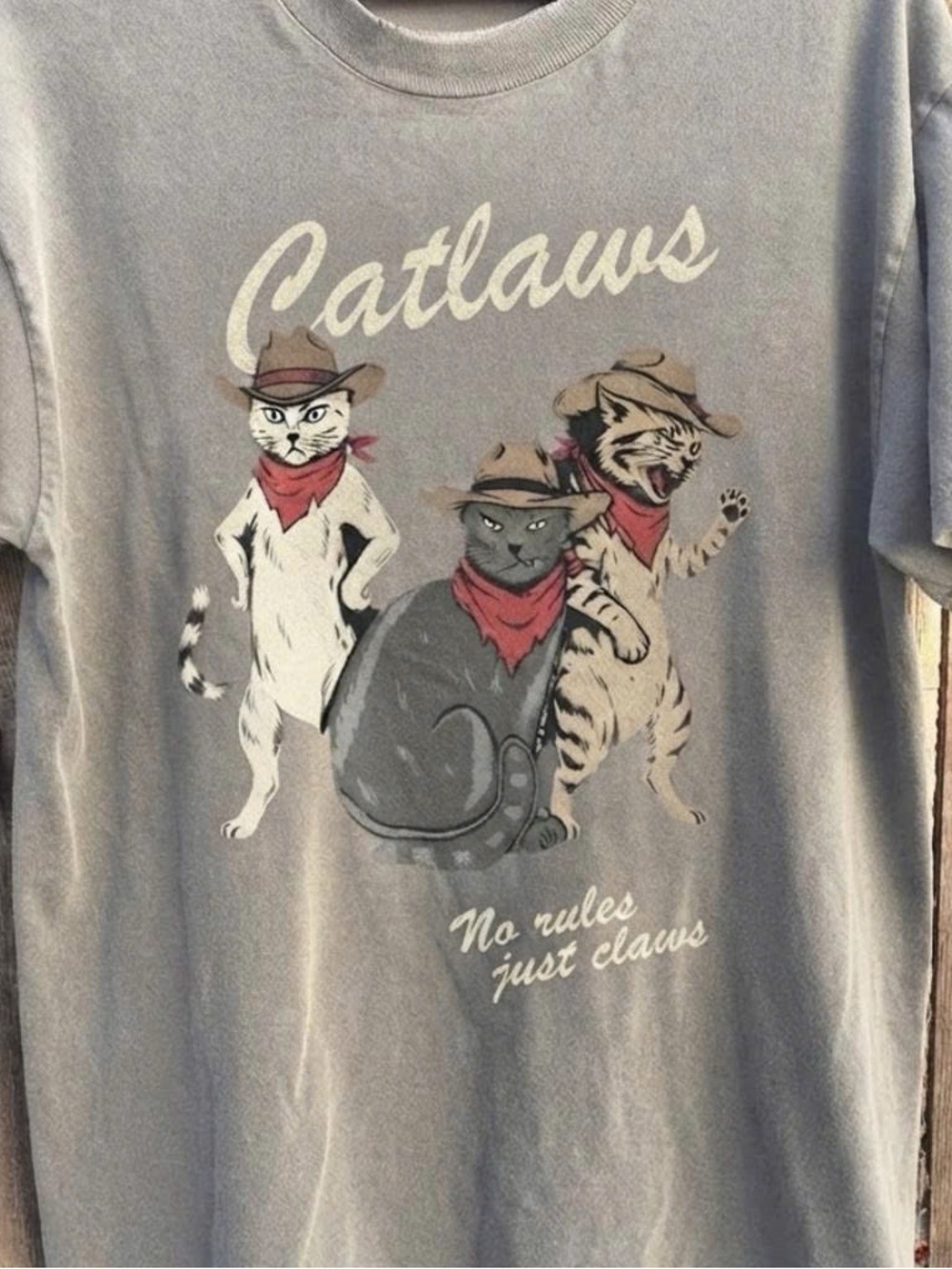 Graphic Cat T-Shirt - Gray